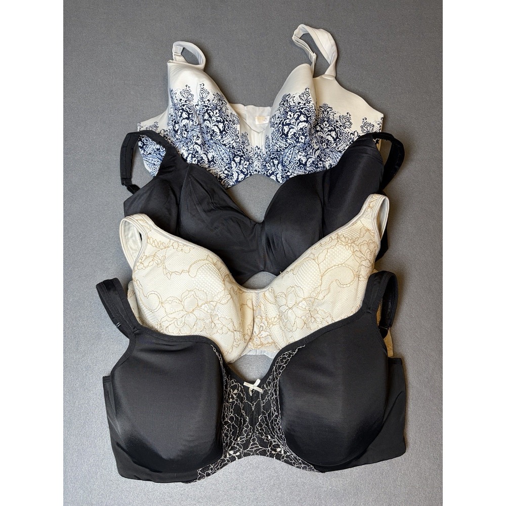 Lot of 4 Lane Bryant Cacique Underwire Balconette Bras Light Padding Sz 42DDD